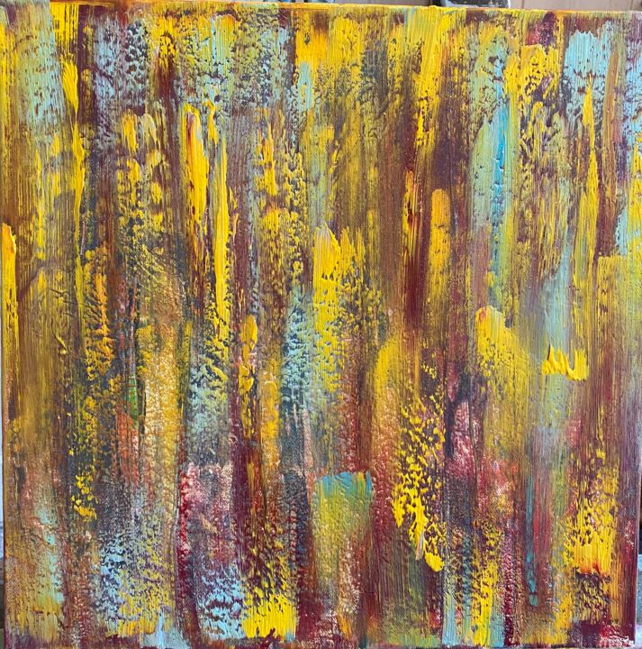 Painting titled "Sun in the woods" by Larisa Bogdanova, Original Artwork, Oil