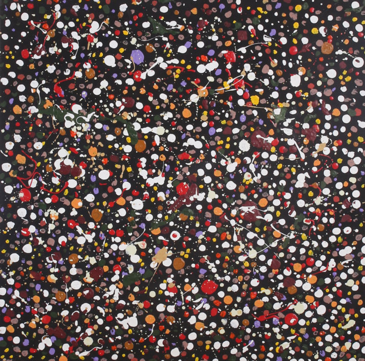 Ζωγραφική με τίτλο "Coloured drops" από Larisa Siverina, Αυθεντικά έργα τέχνης, Ακρυλικό