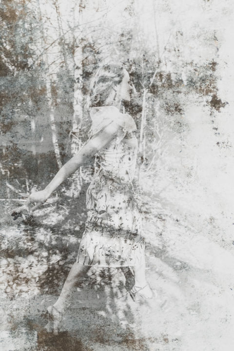 Fotografia zatytułowany „Running woman” autorstwa Larisa Siverina, Oryginalna praca, Manipulowana fotografia