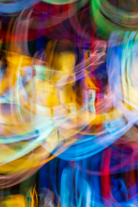 Photography titled "Moving stained glas…" by Laurent Renault (Laristide), Original Artwork, Light Painting