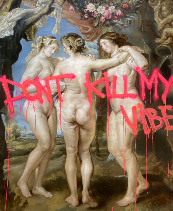 Картина под названием "Dont kill my vibe" - Larkandre, Подлинное произведение искусства, Масло