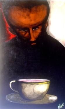 Painting titled "La Hora del Te" by Onelio Larralde, Original Artwork