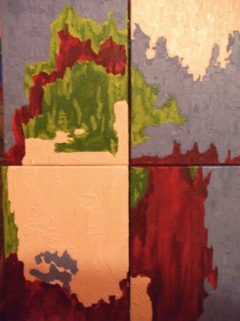 Painting titled "Polyptych" by Lori Larreategui, Original Art,