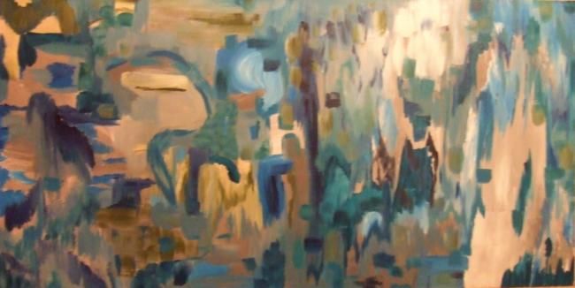 Painting titled "Green Jeans" by Lori Larreategui, Original Art,