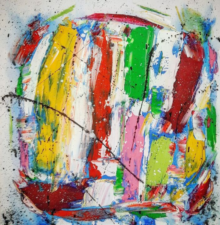 Painting titled "Vitalità" by Larry, Original Art, Acrylic