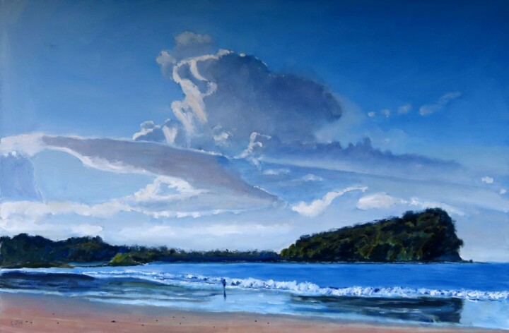 Schilderij getiteld "Costa Rican Sky" door Herscovitch Larry, Origineel Kunstwerk, Olie
