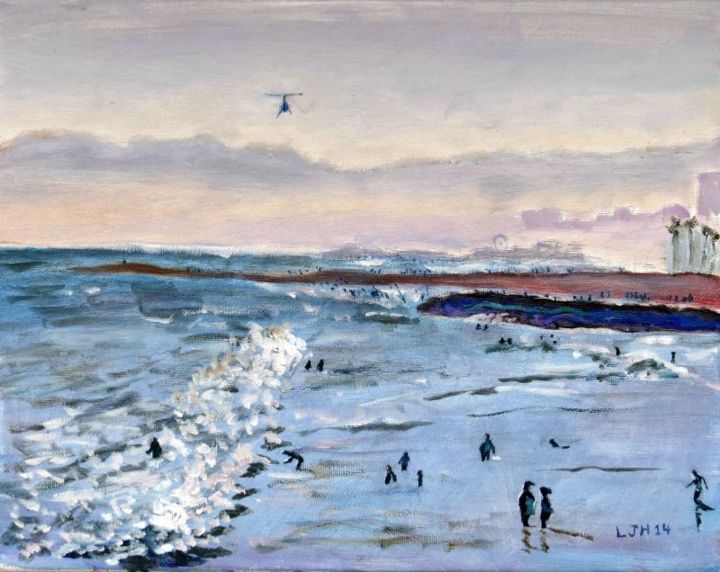 Pittura intitolato "Venice Beach Califo…" da Herscovitch Larry, Opera d'arte originale, Olio