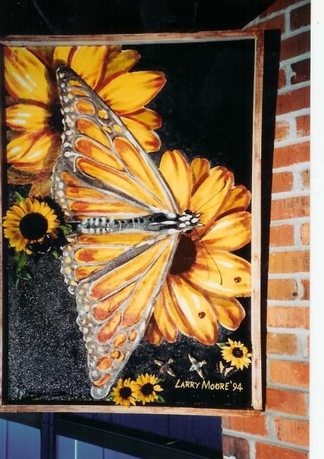Drawing titled "Butterfly" by Mississippi Artist Larry Moore, Original Artwork