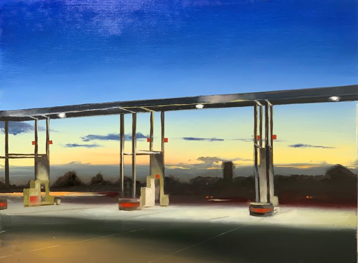 Peinture intitulée "Ultra modern solitu…" par Laurent Maunoury, Œuvre d'art originale, Huile