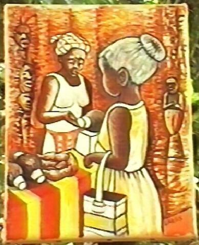 Schilderij getiteld "Machand Dachine" door Lartis, Origineel Kunstwerk