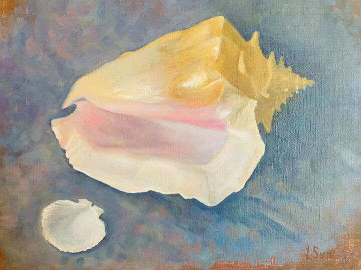 Peinture intitulée "sea shells" par Larysa Saraieva, Œuvre d'art originale, Huile