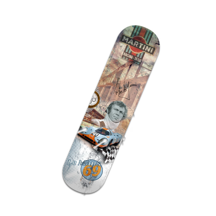 Arte digital titulada "Tableau Skateboard…" por Lascaz, Obra de arte original, Impresión digital