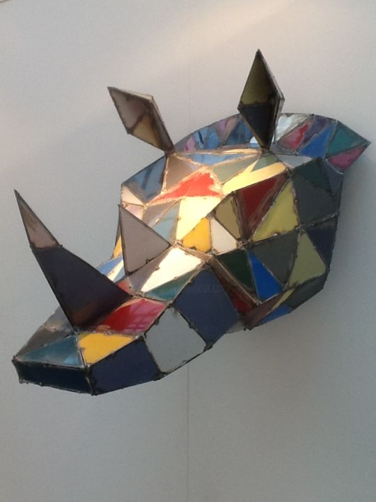 Escultura titulada "Rhino" por Lasco, Obra de arte original
