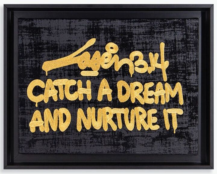 Текстильное искусство под названием "Catch A Dream And N…" - Laser 3.14, Подлинное произведение искусства, вышивка