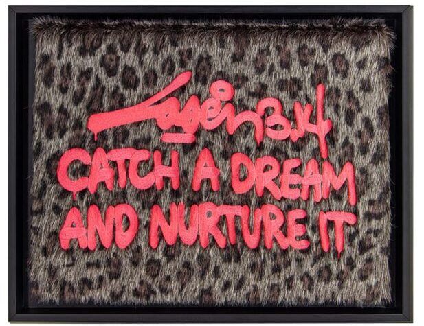 Arte textil titulada "Catch A Dream And N…" por Laser 3.14, Obra de arte original, Bordado