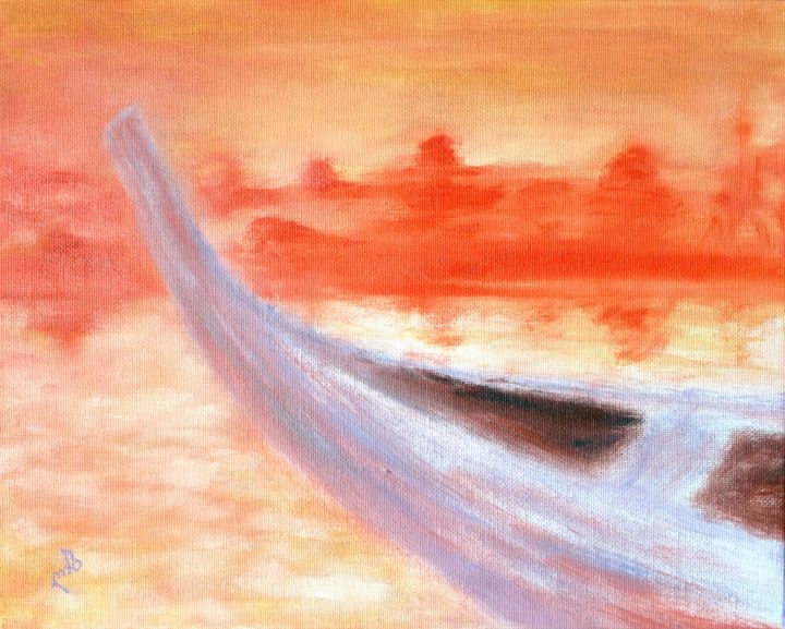 Peinture intitulée "Gondola" par Lasha Beraia, Œuvre d'art originale