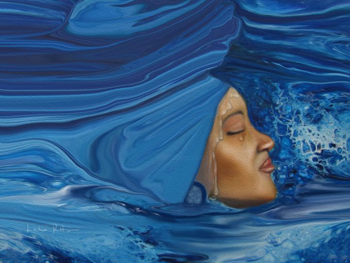 Painting titled "Immersion" by Lashon Risper, Original Art, Acrylic