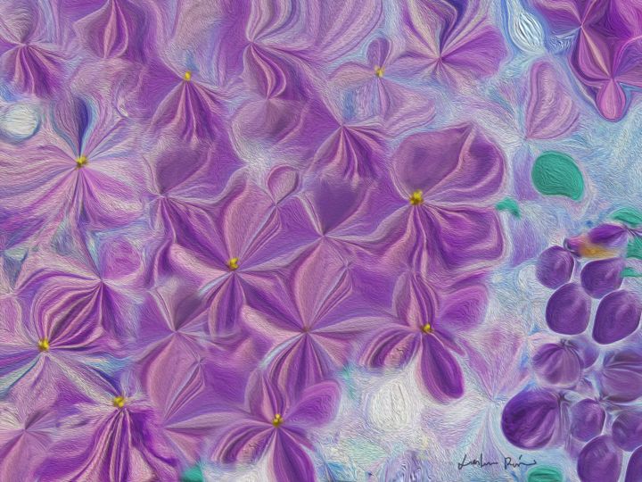 Painting titled "Spring Crocus" by Lashon Risper, Original Art, Digital Painting