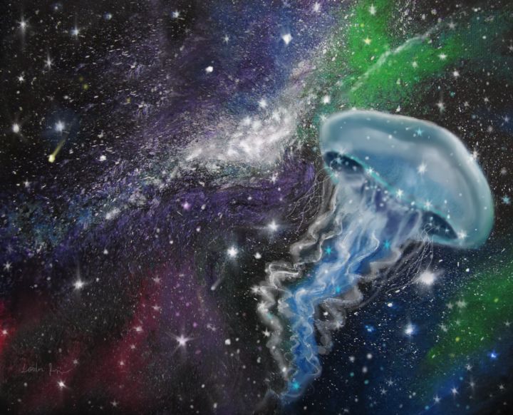 Painting titled "The Waters Above" by Lashon Risper, Original Art, Acrylic