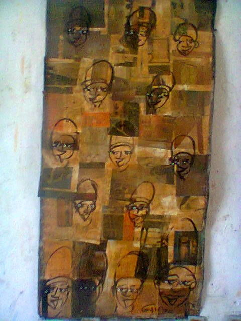 Pintura titulada "collage-mixte.jpg" por Gass, Obra de arte original