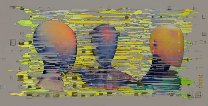 Картина под названием "The electromagnetic…" - Laszlo De Somogyi, Подлинное произведение искусства, Цифровая живопись Устано…