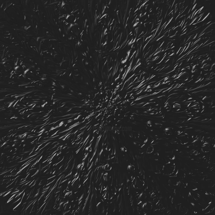 Pintura titulada "abstract-black-wave…" por Digitalpainter, Obra de arte original, Otro