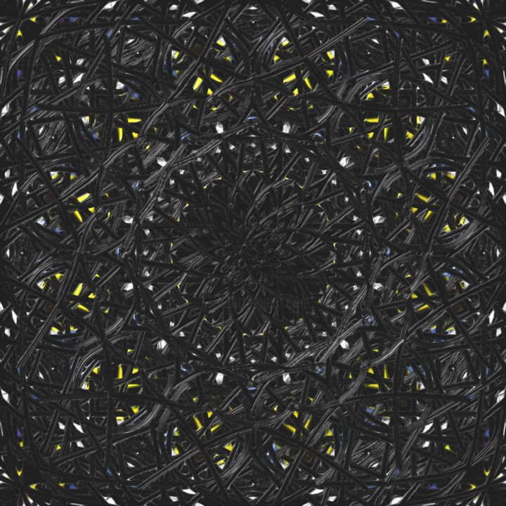 Peinture intitulée "abstract-black-wave…" par Digitalpainter, Œuvre d'art originale, Autre