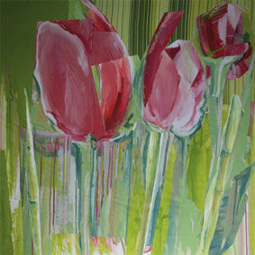 Pintura titulada "tulips2" por Patrice Monnerie, Obra de arte original