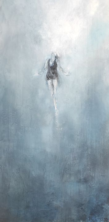 Картина под названием "apnea 4" - Anna Matt, Подлинное произведение искусства, Масло