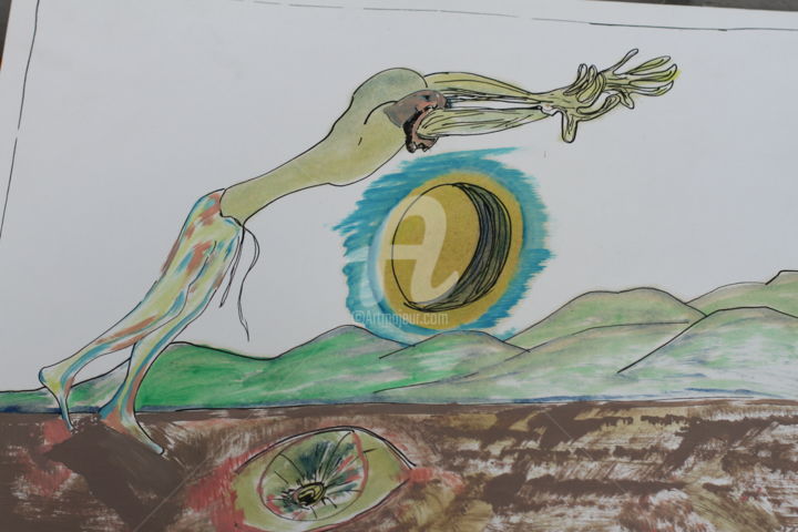 Pintura titulada "Mirada de la tierra" por Julio Cesar Vasquez Patiño, Obra de arte original, Oleo