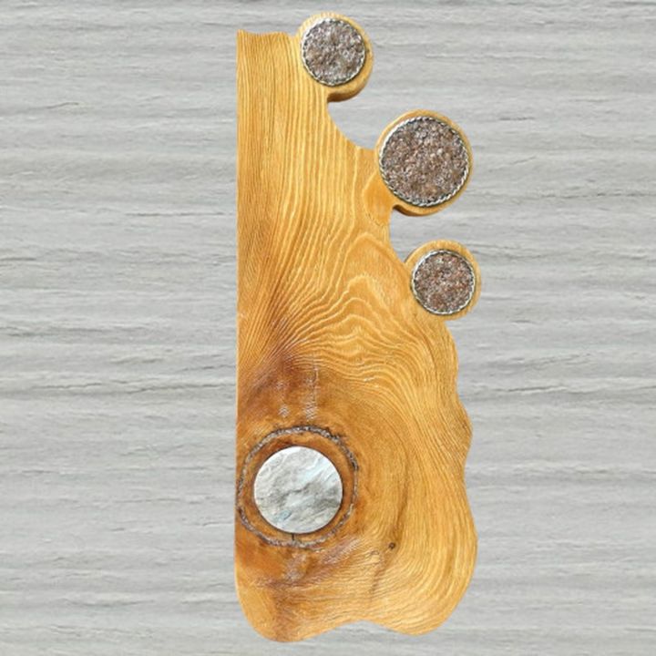 Sculpture titled "Vibrations" by Valerii Latyshev, Original Artwork, Wood Mounted on Metal