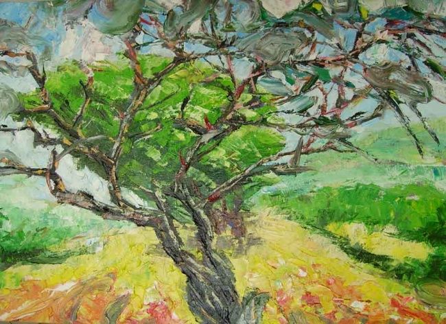 Painting titled "Tree" by Darius Laumenis, Original Artwork