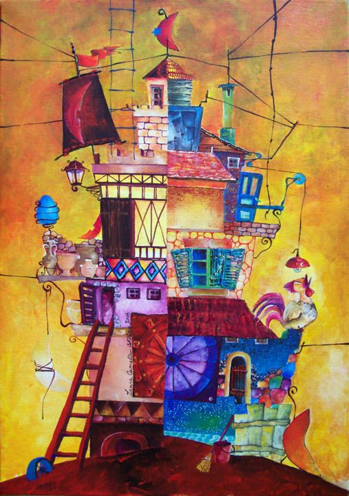 Peinture intitulée "la-casa-del-tempo.j…" par Kami-Arte, Œuvre d'art originale
