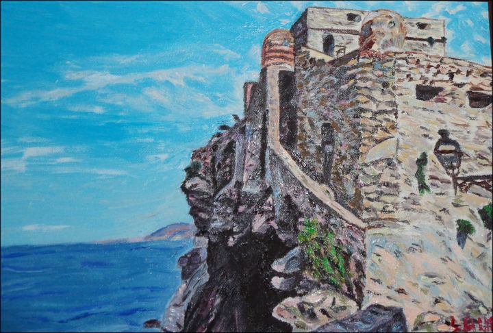 Painting titled "castello" by Laura Cappelletti, Original Artwork