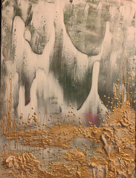 Painting titled "Golden moments of c…" by Laura Casini, Original Artwork, Acrylic