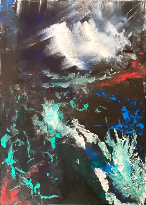 Peinture intitulée "Hesitation" par Laura Casini, Œuvre d'art originale, Acrylique