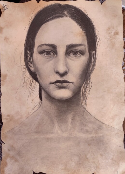 Disegno intitolato "Nude identità" da Laura Muolo, Opera d'arte originale, Grafite