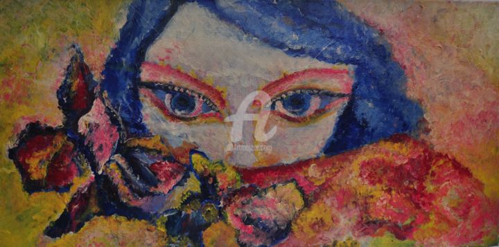 Painting titled "tavo-akys-your-eyes…" by Lauryna, Original Artwork, Acrylic