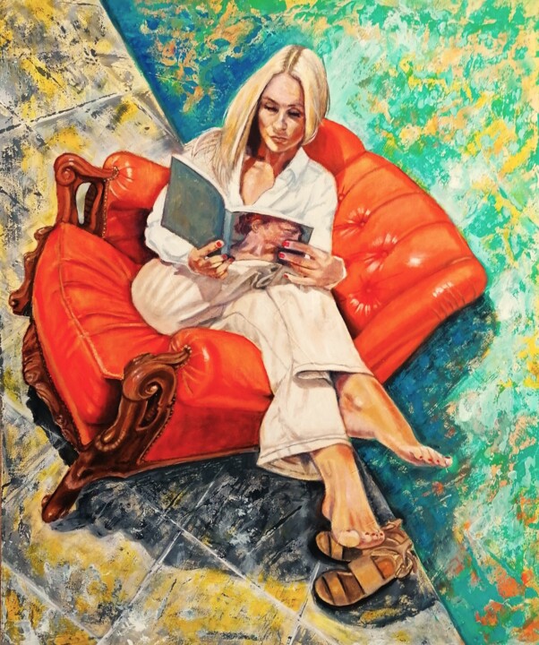 Pintura titulada "ARMCHAIR N°14" por Laura Segatori, Obra de arte original, Oleo