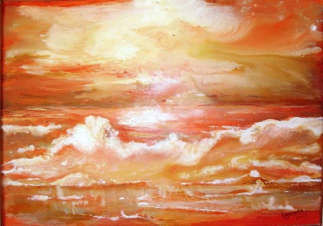 Pintura titulada ""Mar rojo"" por Laura Butera, Obra de arte original