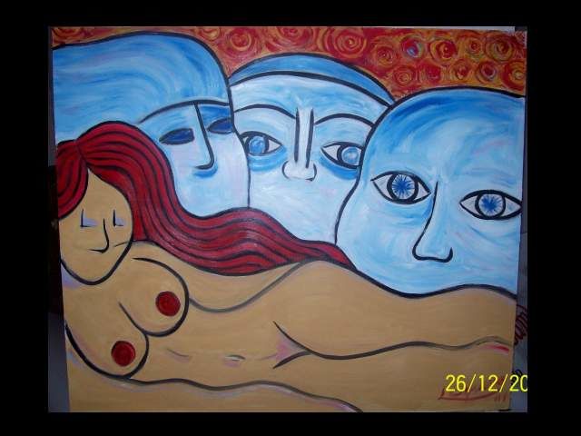 Painting titled "El descanso de lone…" by Laura Capurro, Original Artwork