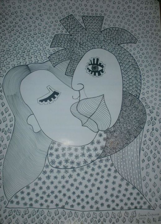Drawing titled "Enamorada / In Love…" by Laura Capurro, Original Artwork, Other