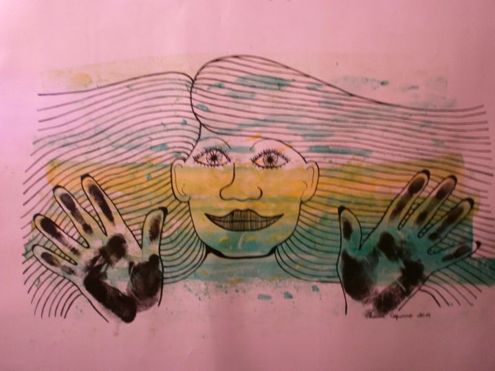 Rysunek zatytułowany „Identidad en tinta,…” autorstwa Laura Capurro, Oryginalna praca, Inny