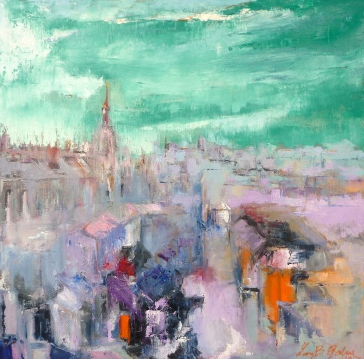 Peinture intitulée ""Milano"" par Laura Beatrice Gerlini, Œuvre d'art originale, Huile