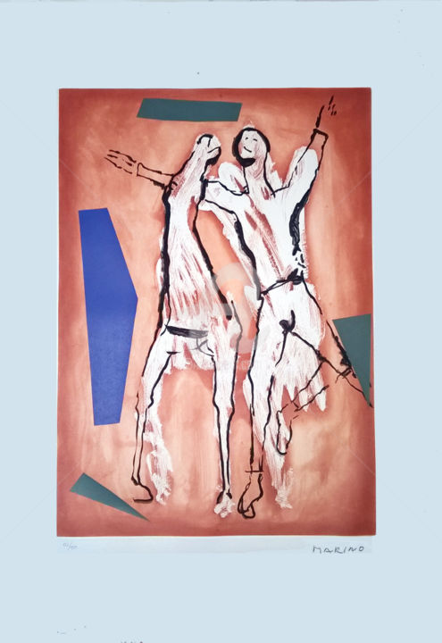 Incisioni, stampe intitolato "Marino Marini "Cava…" da Laura Grana, Opera d'arte originale, Acquaforte