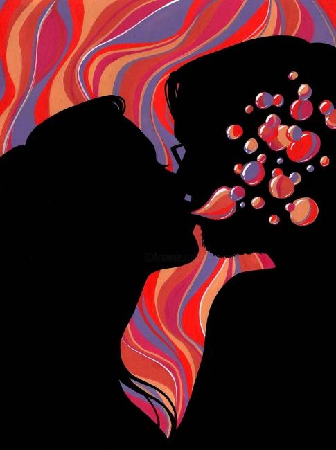 Collages titled "Exhale" by Laura Lee Gulledge, Original Art,