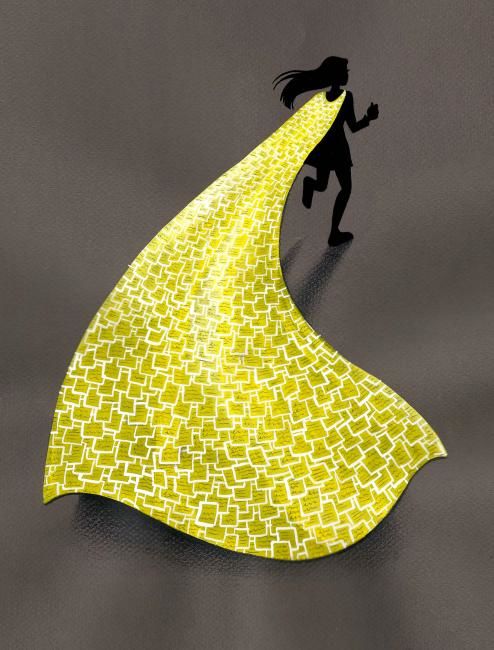 Collages titled "Post-It Note Cape" by Laura Lee Gulledge, Original Artwork