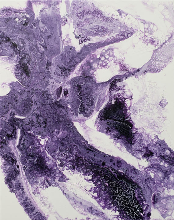 Painting titled "Violette" by Laura Alice, Original Art, Acrylic
