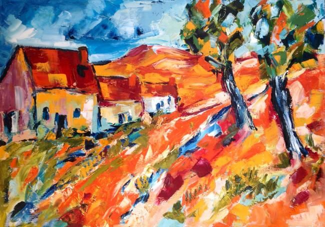 Painting titled "Provenza" by Laura Tedeschi Pittrice, Original Artwork, Oil