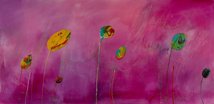 Painting titled "pink-lollipopweb.jpg" by Laura Warburton, Original Artwork